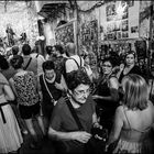 Vicolo Brugnò, Palermo - Crowd for the celebrations in honor of Santa Rosalia.