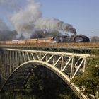 Victoria Falls Brücke mit Garratt Lokomotive