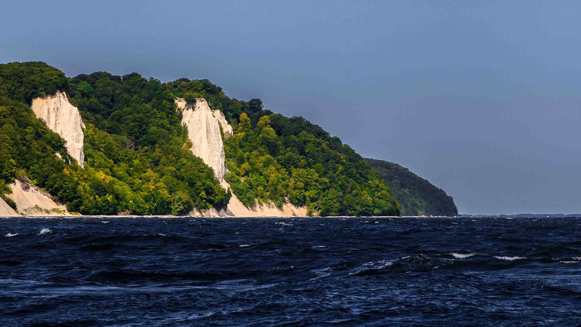 Victoria-Sicht und Königsstuhl von der Ostsee gesehen