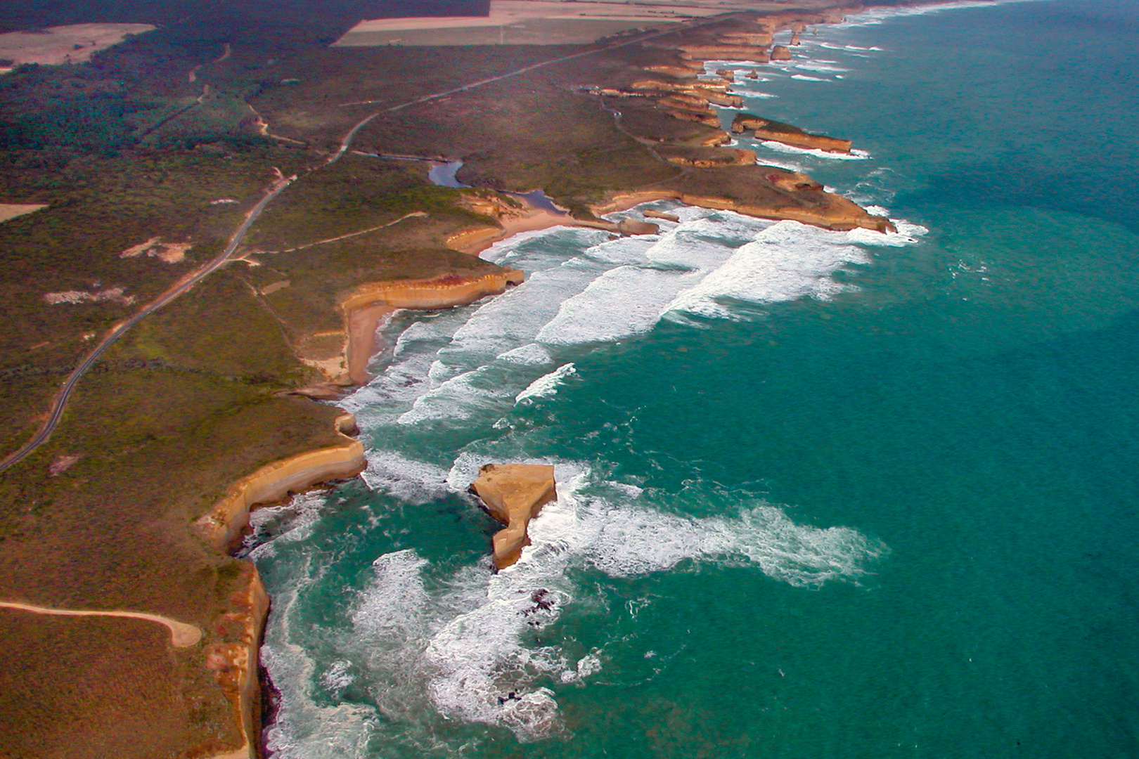 Victorian coastline from above