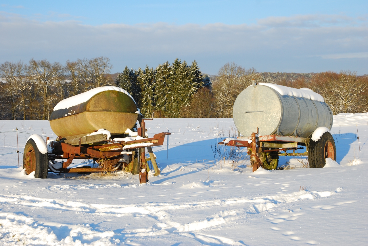 Viehtränken im Winter