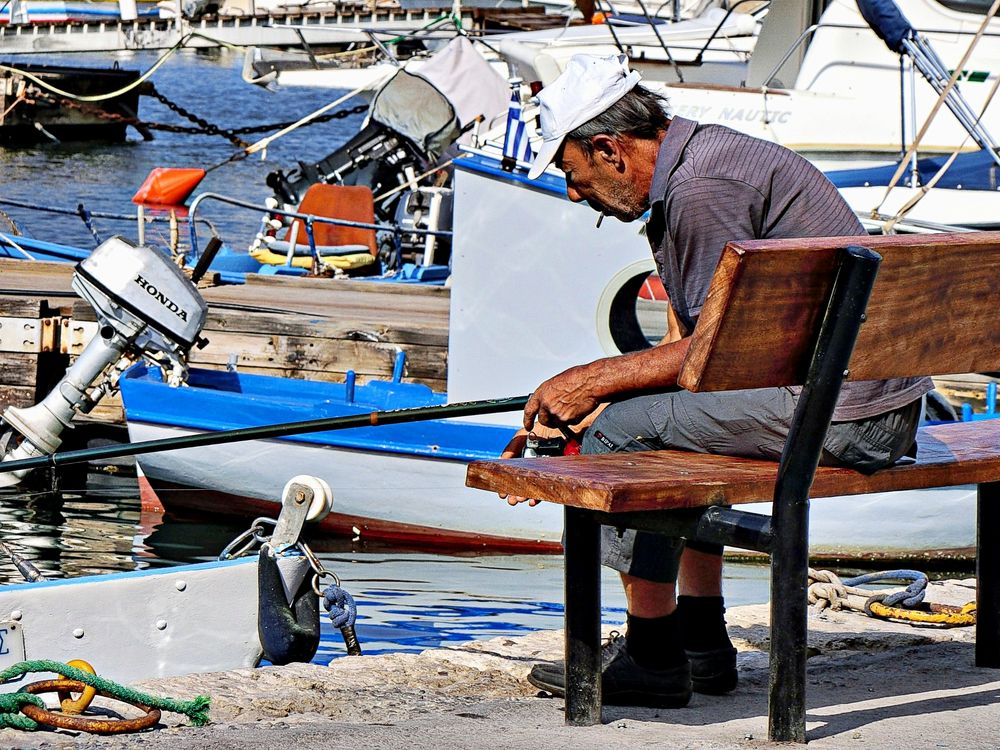 vieil habitué pêcheur