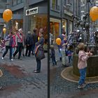 viel Betrieb am Aachener "Puppenbrunnen"