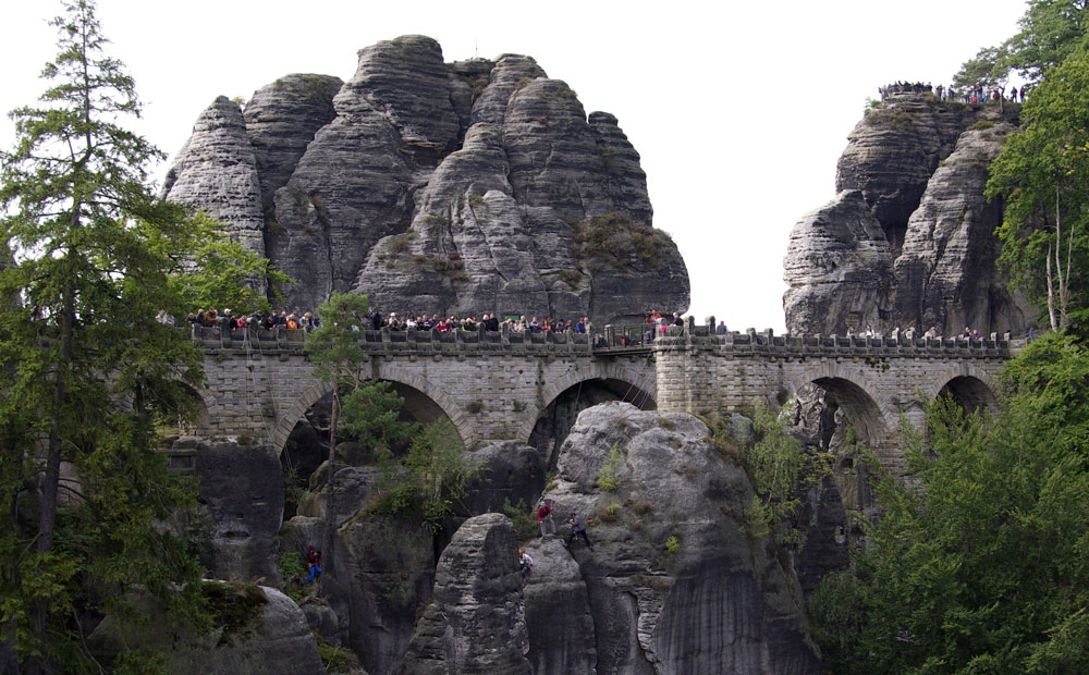 Viel Betrieb auf der Bastei