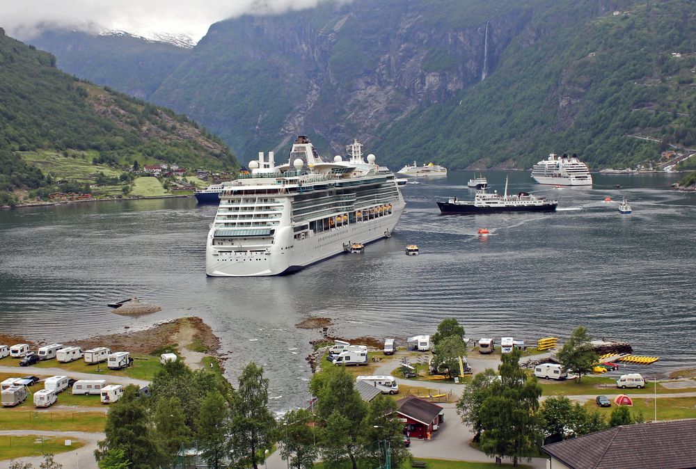 Viel Betrieb in Geiranger