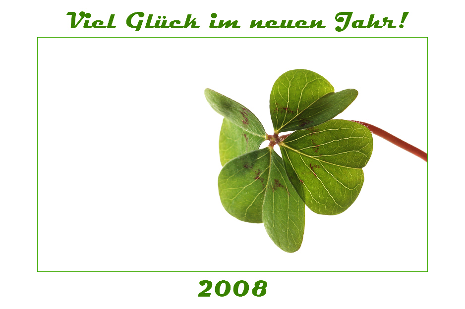 Viel Glück für 2008!