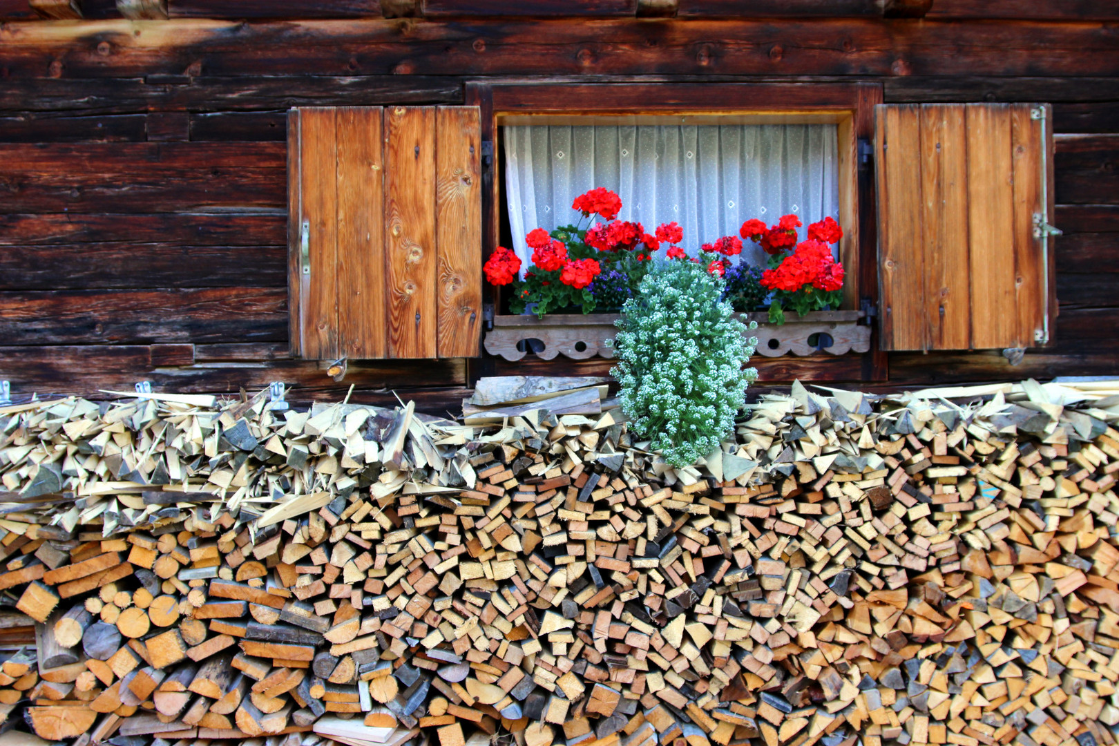 Viel Holz vor der Hütte