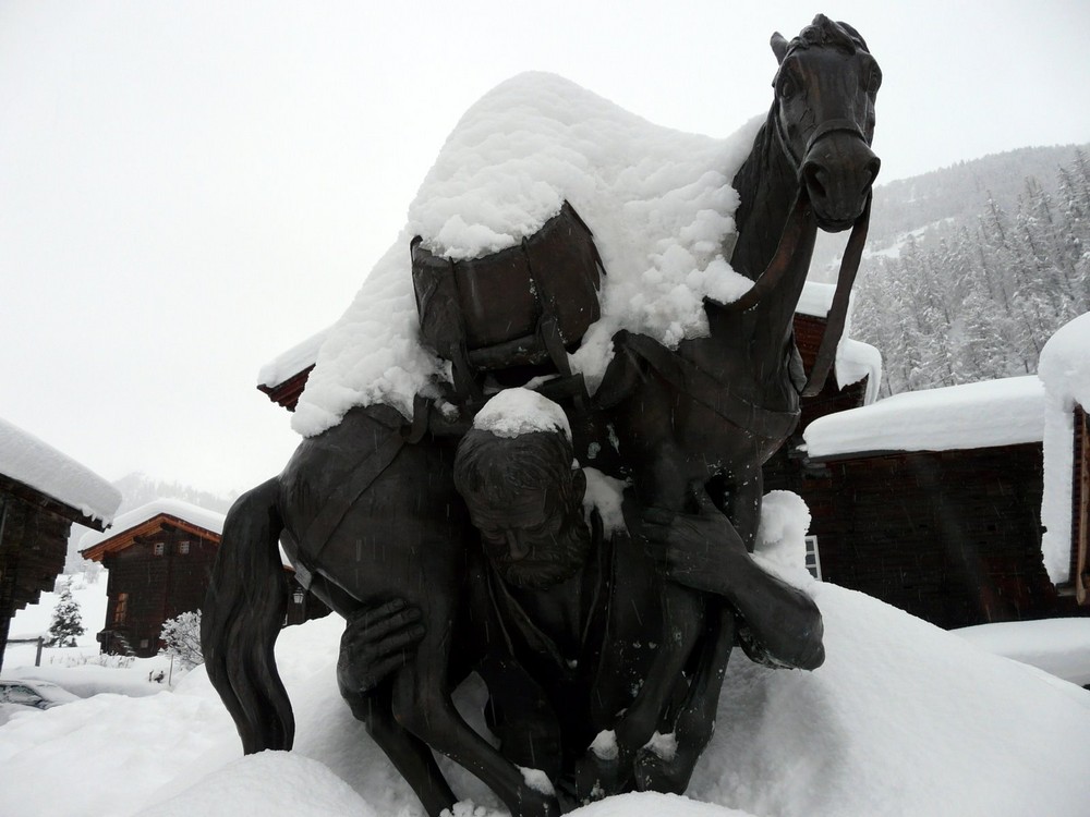 Viel Neuschnee im Obergoms