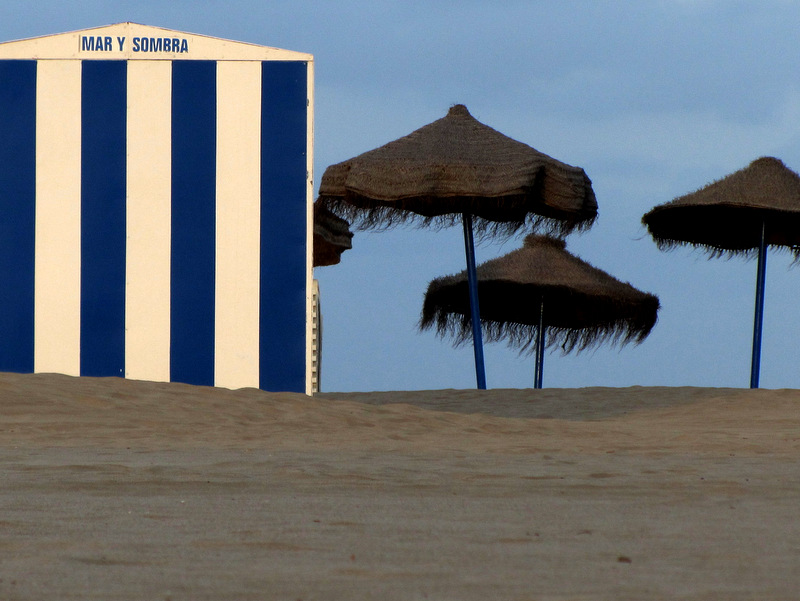 viel Sand am Strand