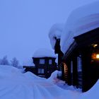 viel Schnee auf der Ferienwohnung