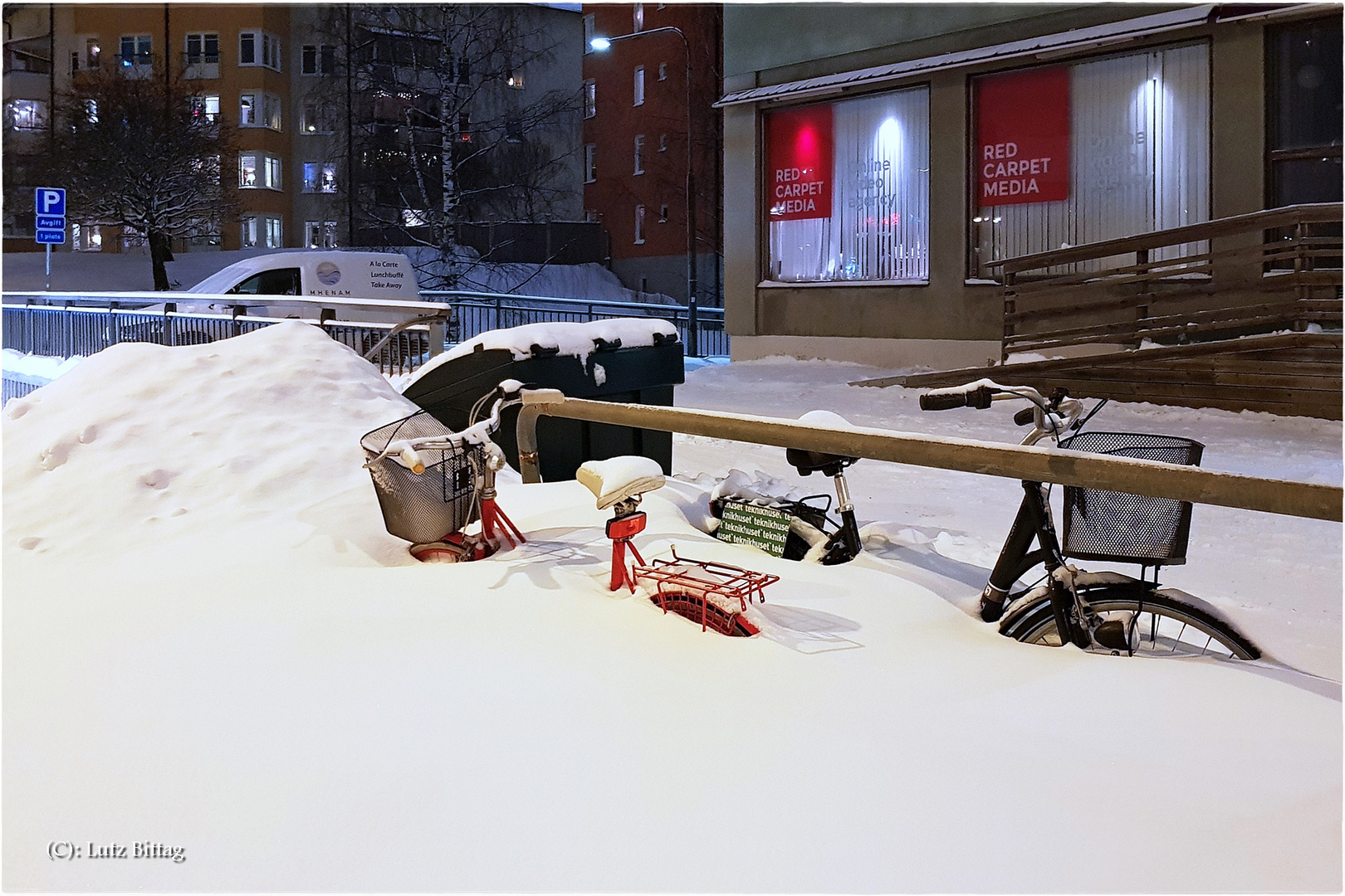 Viel Schnee in  Umeå