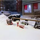 Viel Schnee in  Umeå