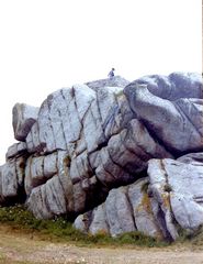 "Viel Steine gab`s und wenig Brot "; Verlockt  zum Klettern.Bretagne/Kerlouan