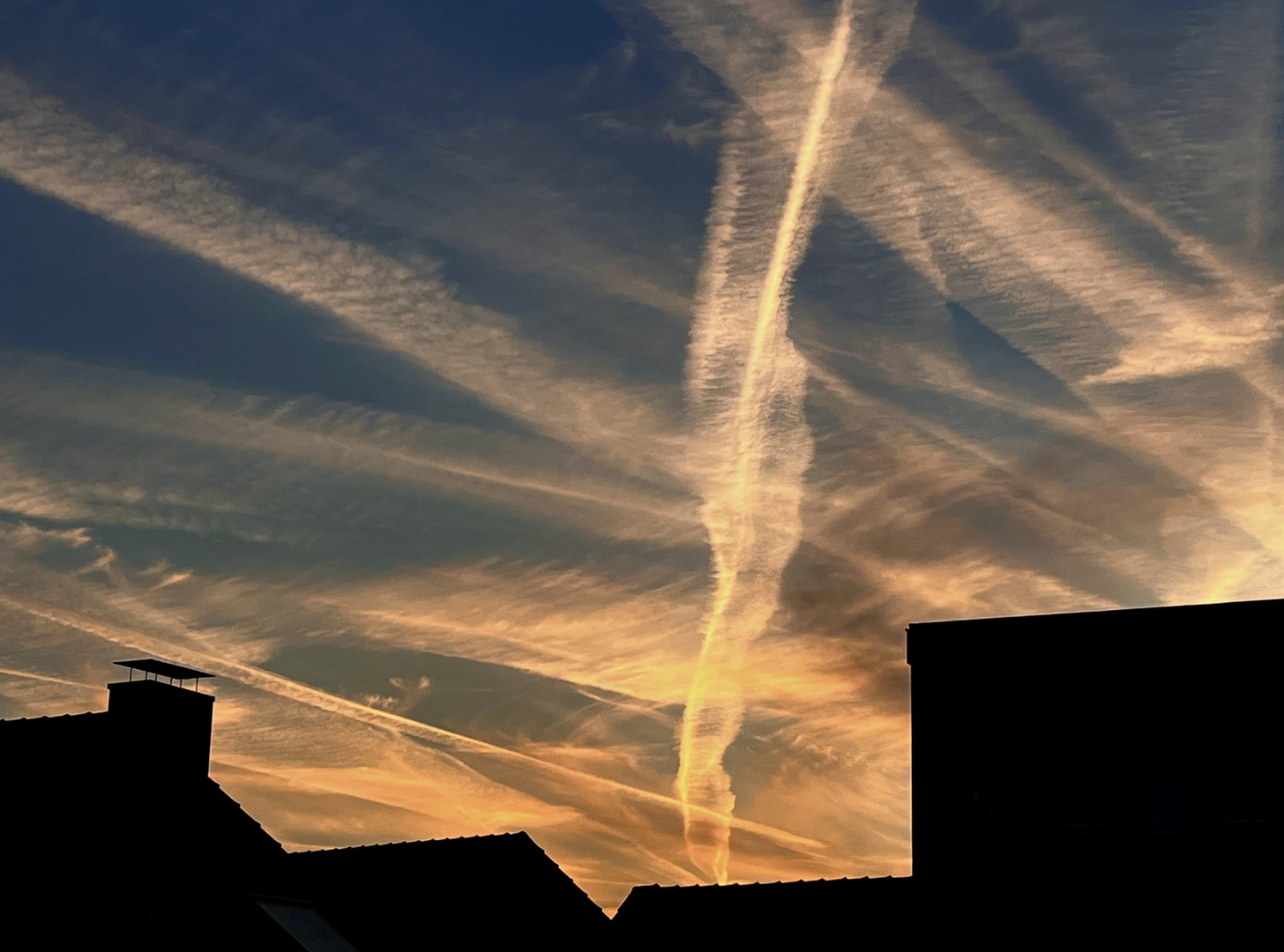 Viel Verkehr am Himmel