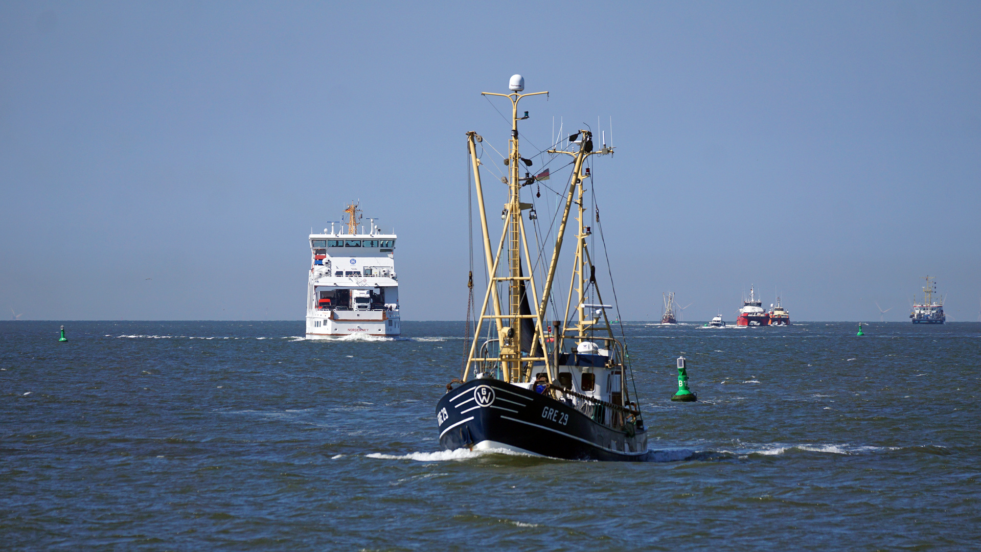 Viel Verkehr vor Norderney