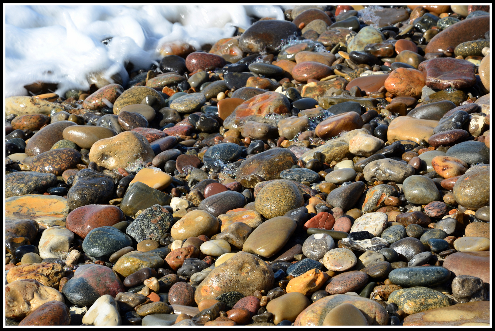 Viele bunte Steine - Nordsee - Dänemark