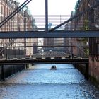 Viele verschiedene Brücken in der Hafencity / Hamburg