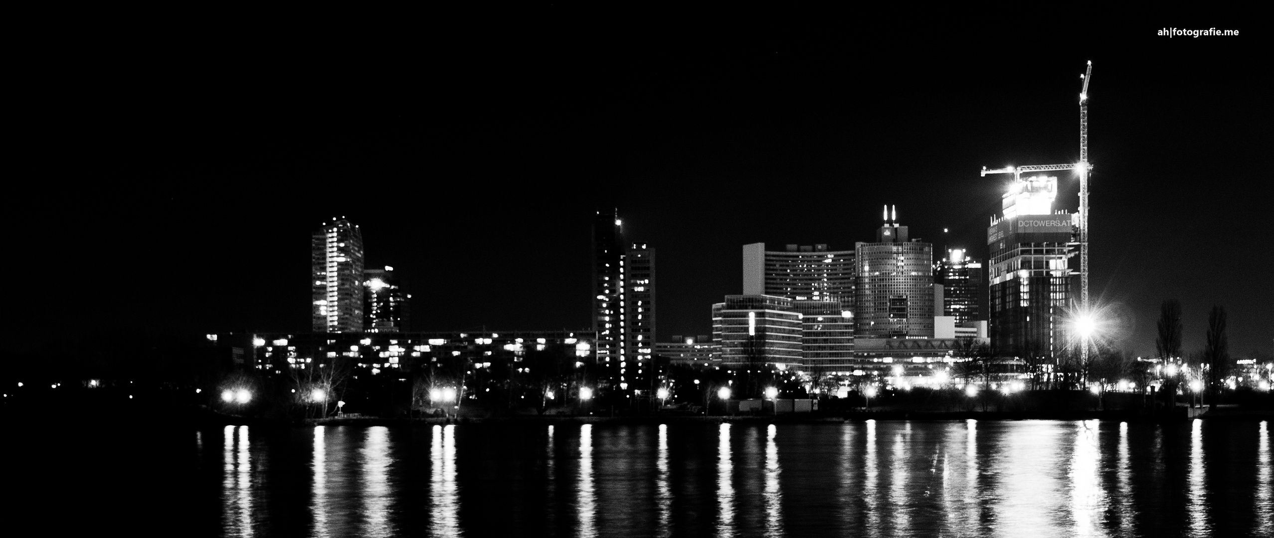 Vienna International Center by Night