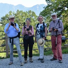 Vier Foto-Communisten in den Alpen