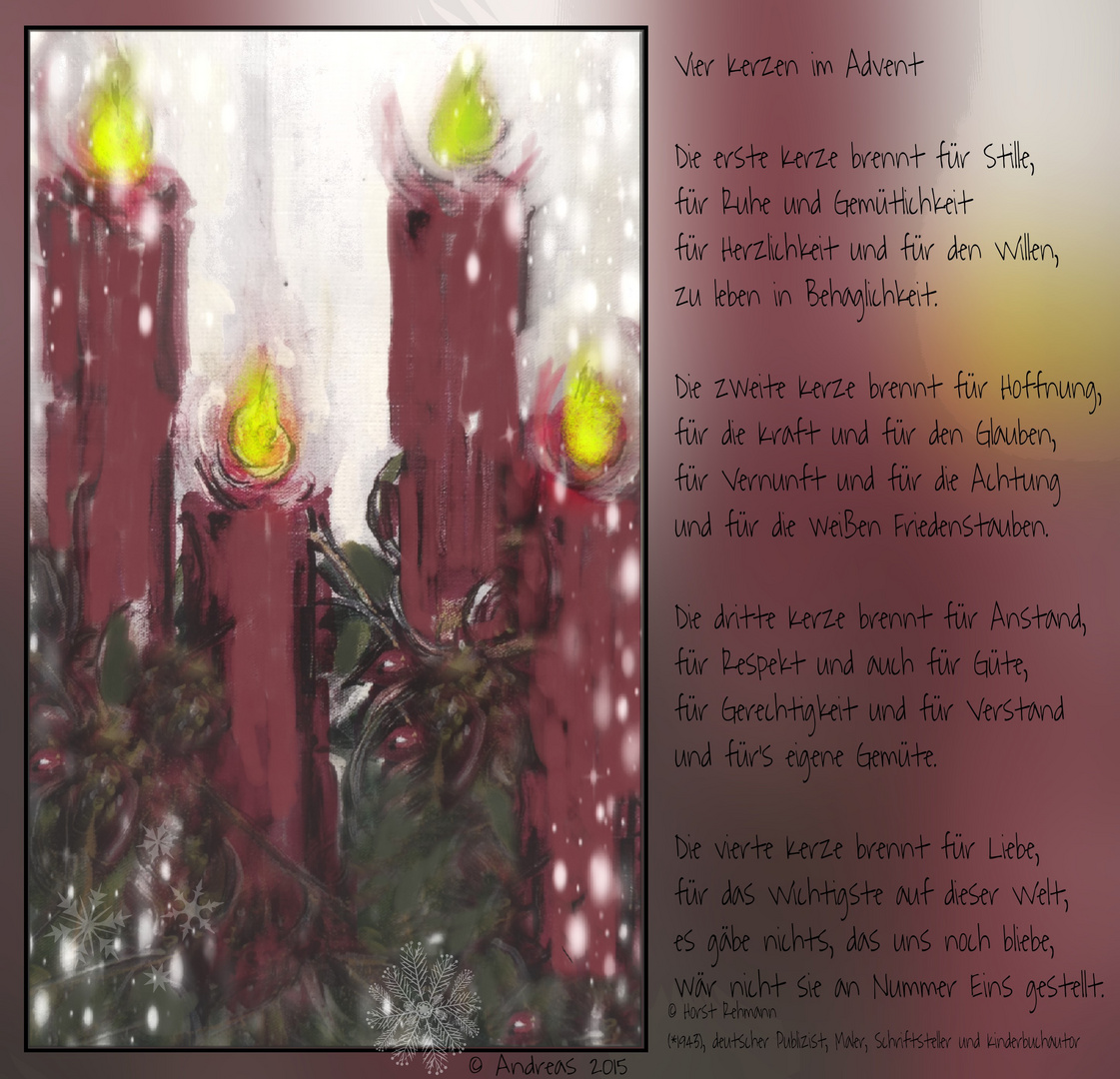 Vier Kerzen Im Advent Foto Bild Gratulation Und Feiertage Weihnachten Christmas 4 Advent Bilder Auf Fotocommunity