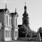 Vier "Türme" vom Ehrenhof des Rastatter Schlosses aus gesehen