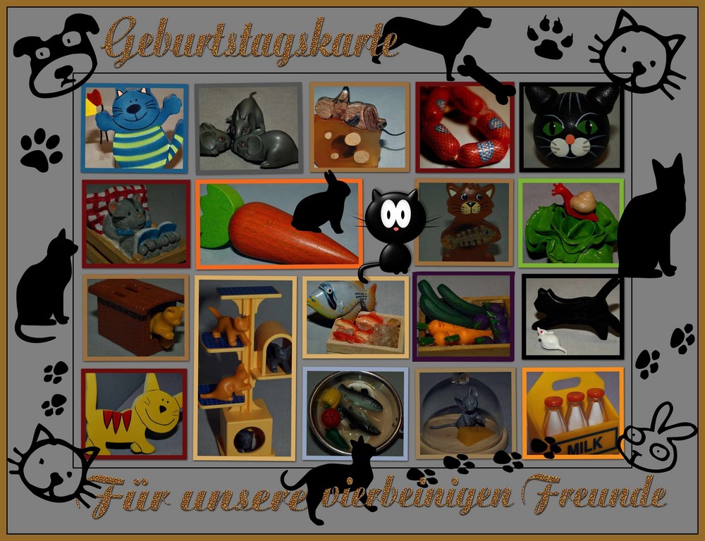 Vierbeiner Geburtstagskarte Foto & Bild  karten und kalender, geburtstagskarten, karten Bilder 