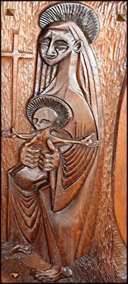 VIERGE A L'ENFANT 1968 DETAIL