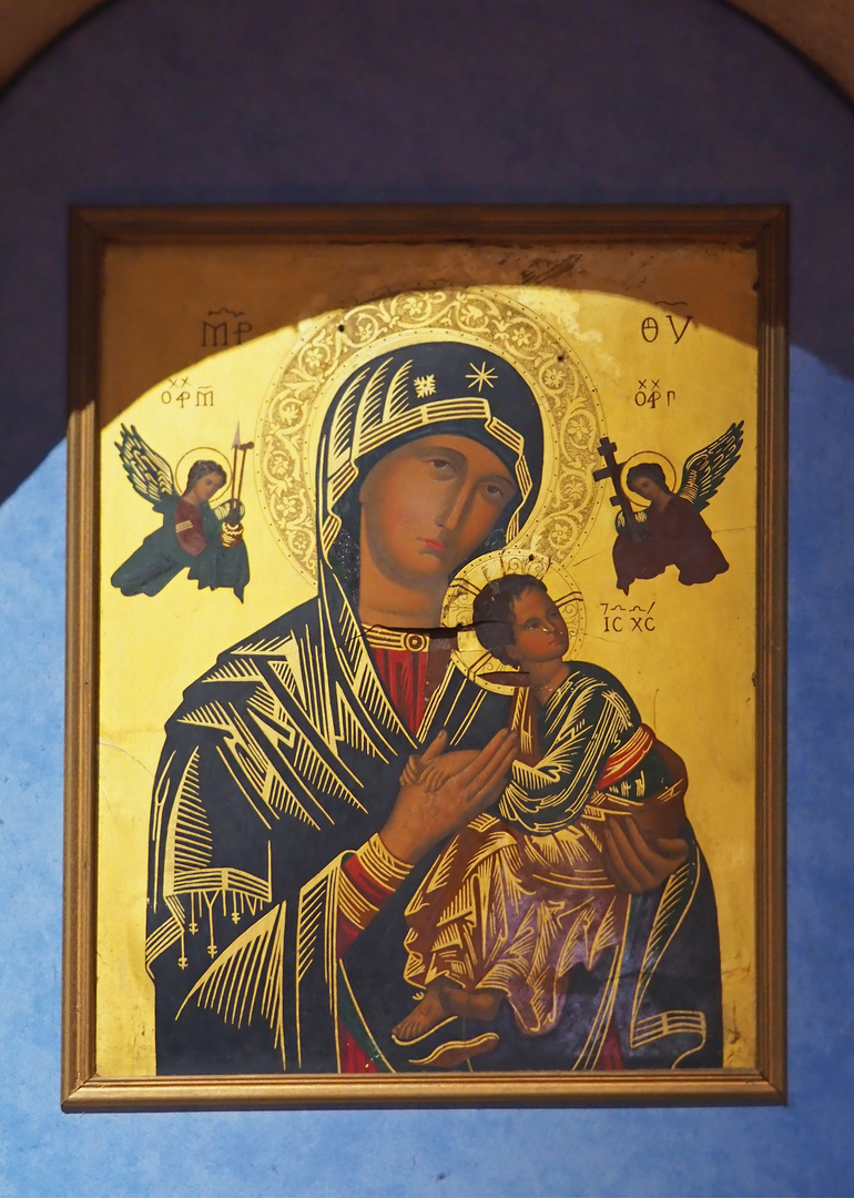 Vierge à l’enfant façon icône