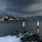 Vierwaldstättersee mit dem Schloss Meggenhorn im Hintergrund.