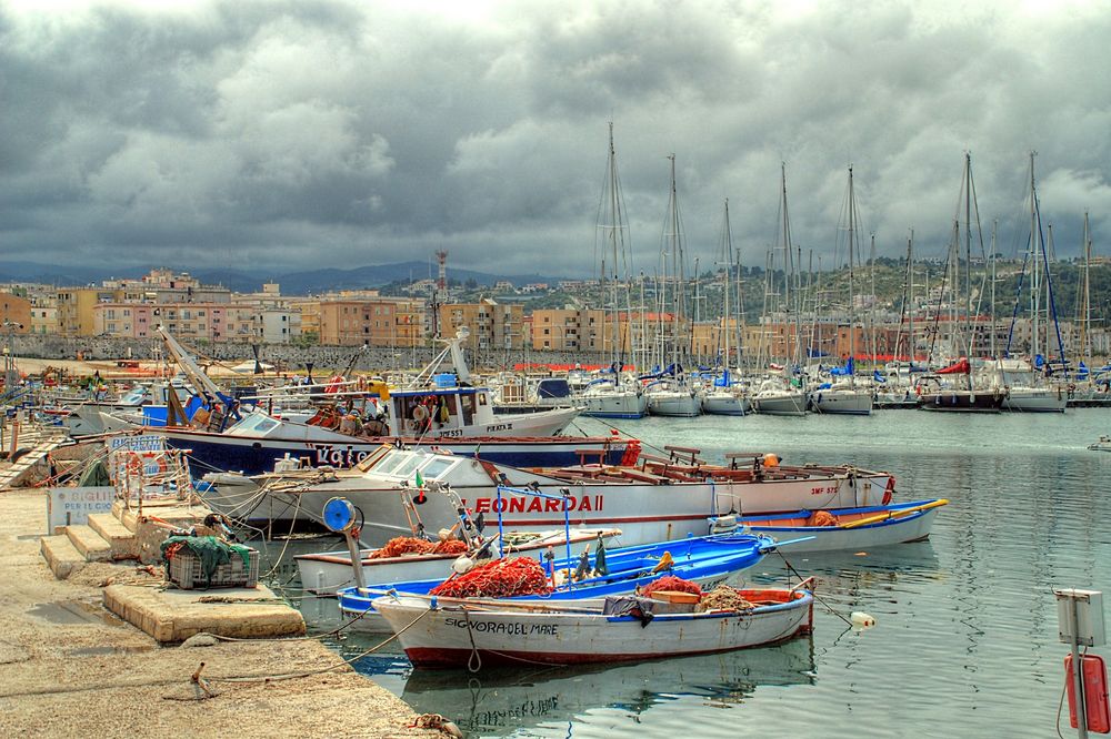 Vieste beim schlechtem Wetter