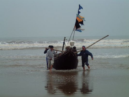 Viet nameser Fischfagen Leute