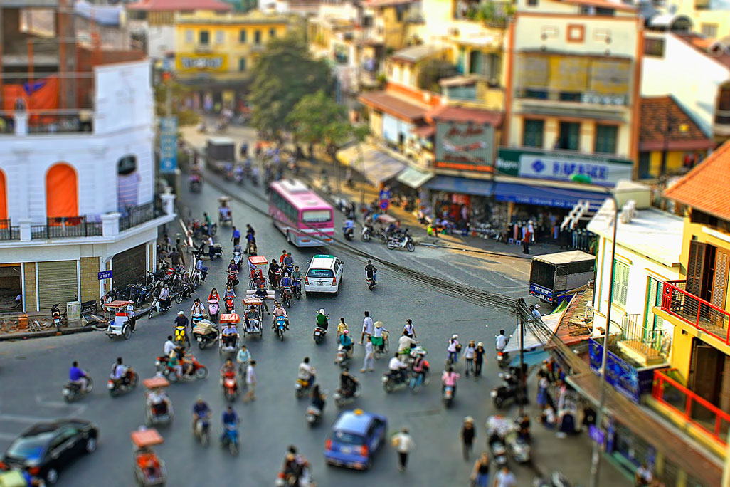 Vietnam Gewusel - Tilt-Shift-Versuch