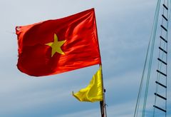 Vietnam / Ha Long Bay / Flag