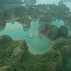 Vietnam Halong Bay aus dem Flugzeug
