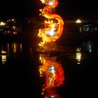 Vietnam : Lampion-Dragon sur le fleuve de Hoi Han