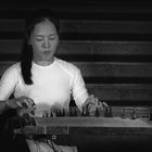 Vietnamesiche Zither Musikerin