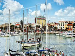 Vieux gréement dans le port d'Alghero