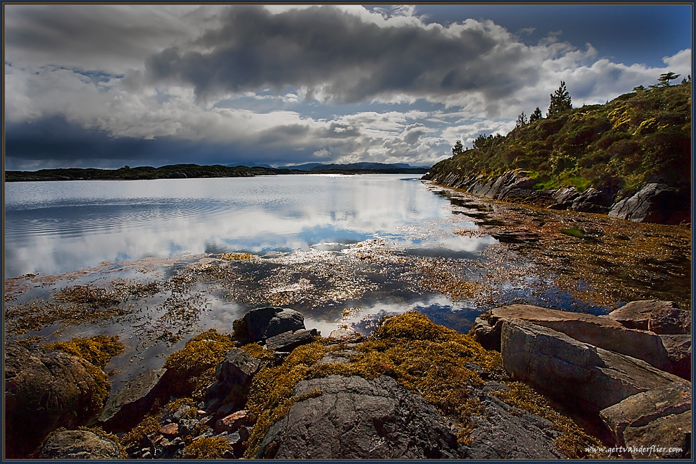 View at a little lake near Ljosoy