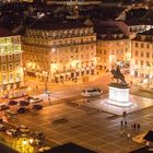 View at the night square