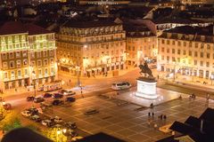 View at the night square