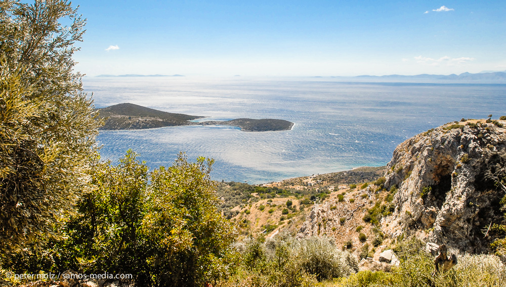 View down on Samiopoula - Samos, Greece