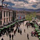 View down to the Tibetan quarter