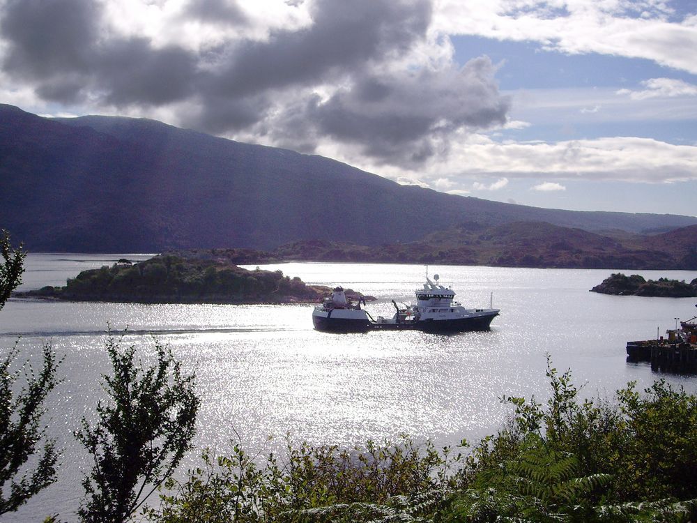 View from A87 upon Loch Alsh and the Isle of Skye