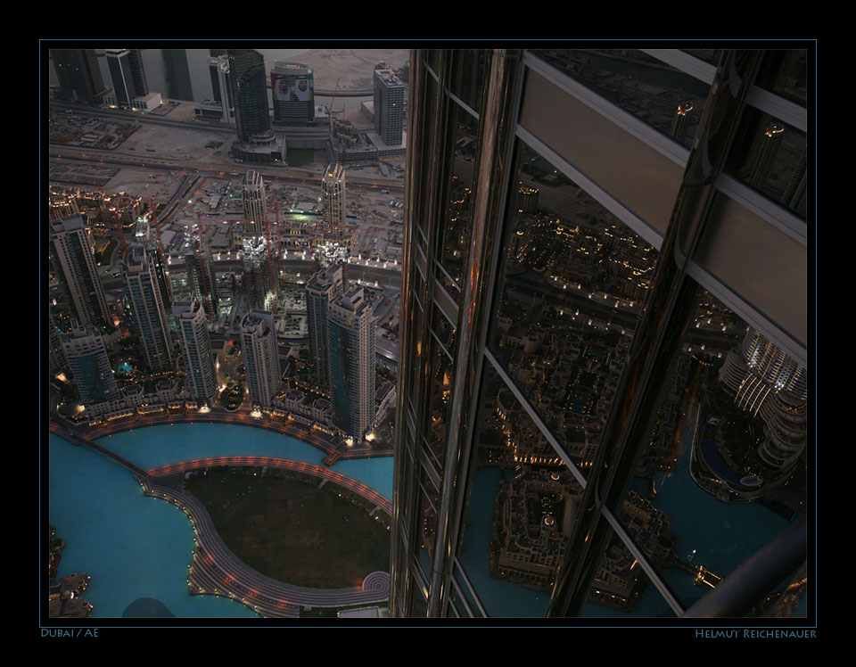 View from Burj Khalifa to Downtown Dubai, Dubai / UAE