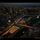 View from Eureka Tower to Flinders Street Station and CBD, Melbourne, VIC / AU