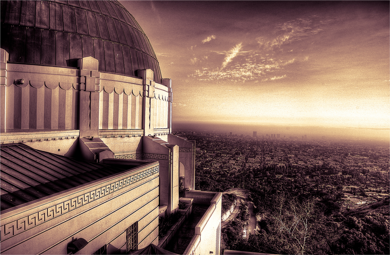 View from Griffith Observatory to Downtown L.A.