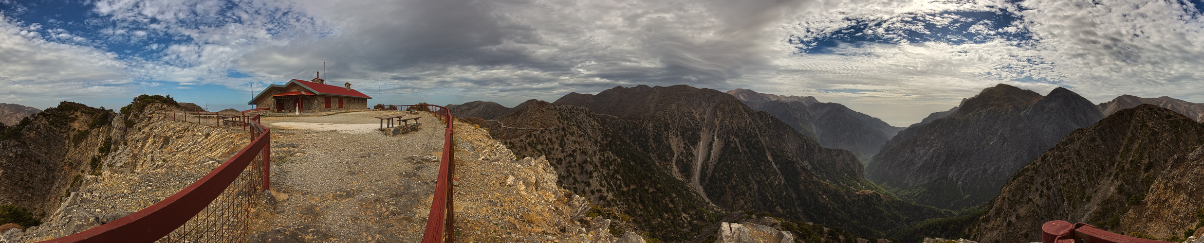 View from Kallergi cottage down to Samaria gorge