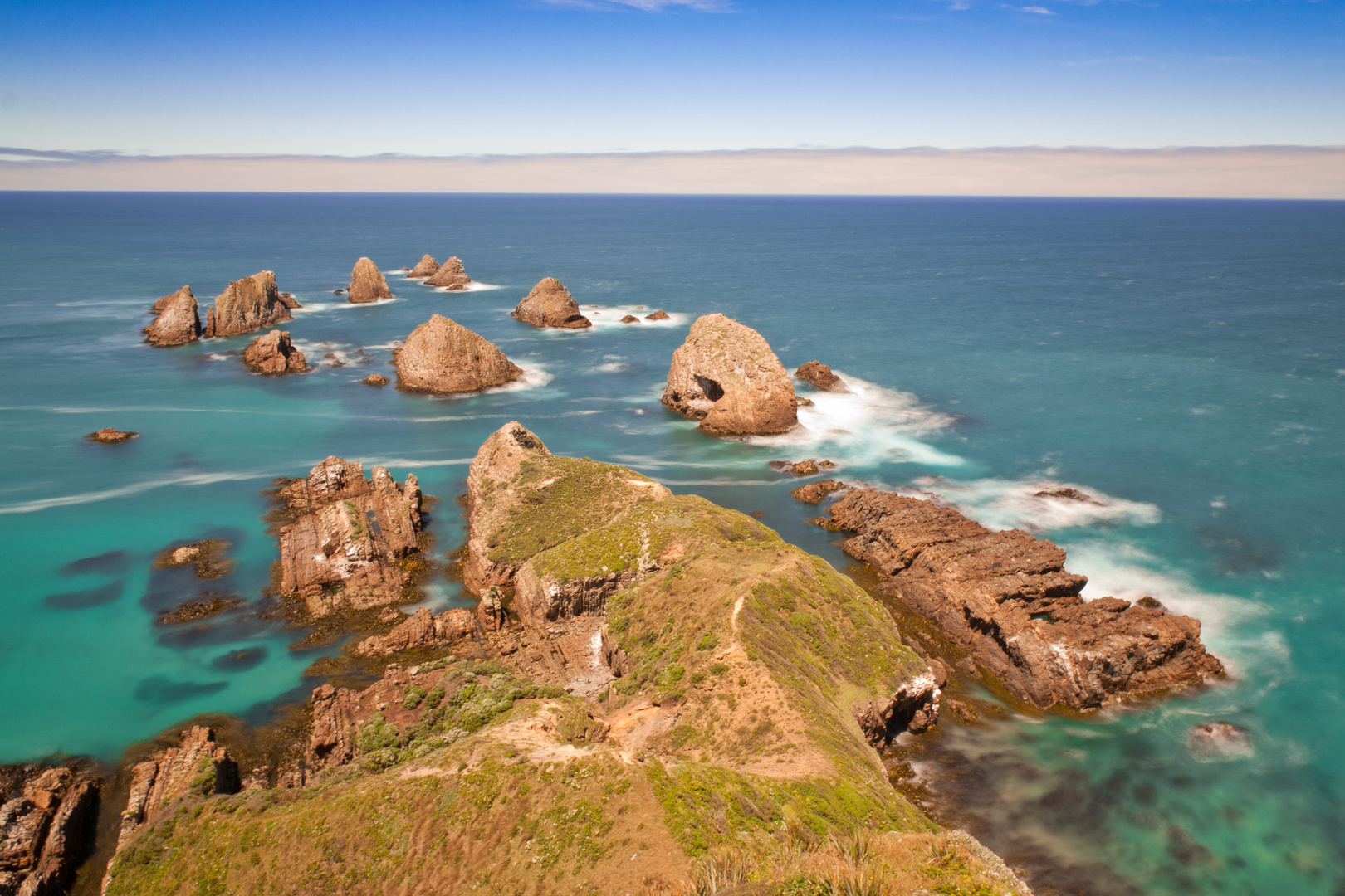 View from lighthouse at Nugget Point