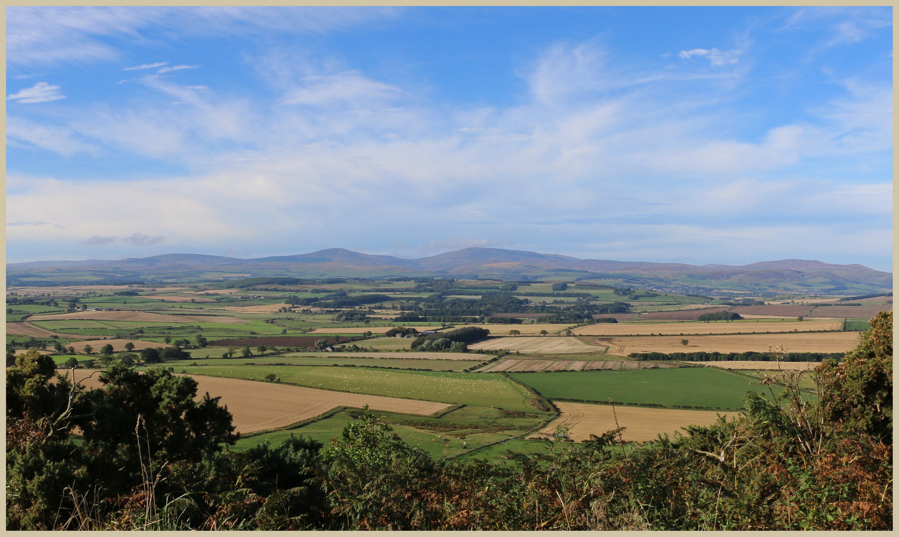 view from lyham hill Northumberland