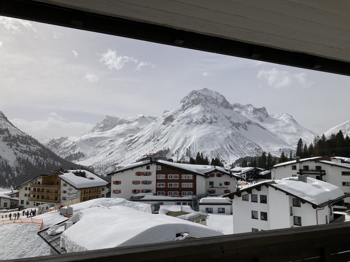 View from my balcony in Lech, Austria 